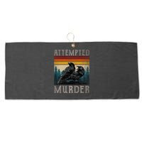 Attempted Murder Crows Large Microfiber Waffle Golf Towel