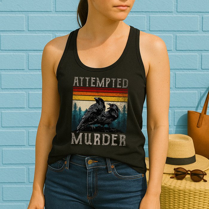 Attempted Murder Crows Womens Tank Top