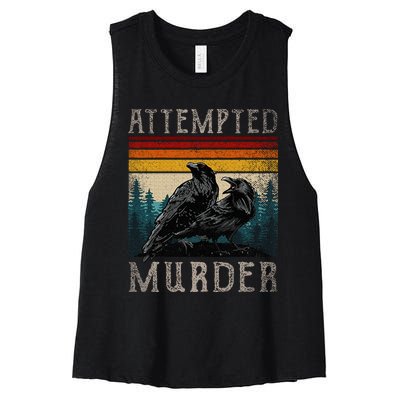 Attempted Murder Crows Women's Racerback Cropped Tank