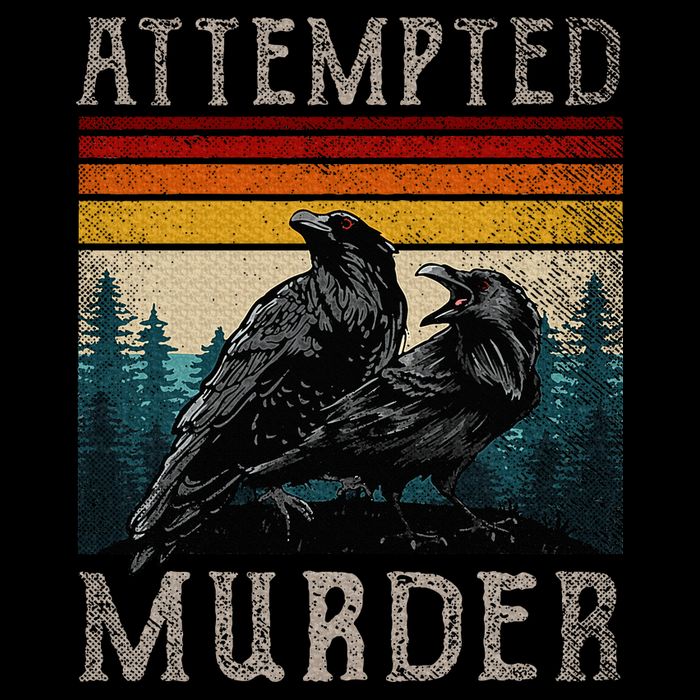 Attempted Murder Crows Pom Pom 12in Knit Beanie
