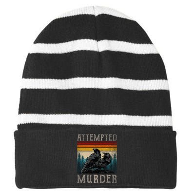 Attempted Murder Crows Striped Beanie with Solid Band