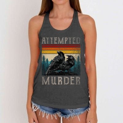 Attempted Murder Crows Women's Knotted Racerback Tank