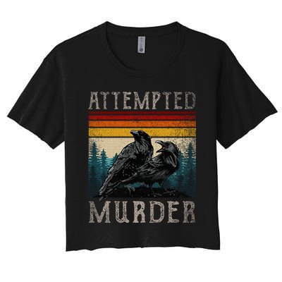 Attempted Murder Crows Women's Crop Top Tee