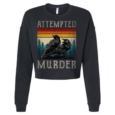 Attempted Murder Crows Cropped Pullover Crew