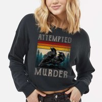 Attempted Murder Crows Cropped Pullover Crew