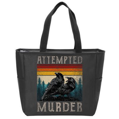 Attempted Murder Crows Zip Tote Bag