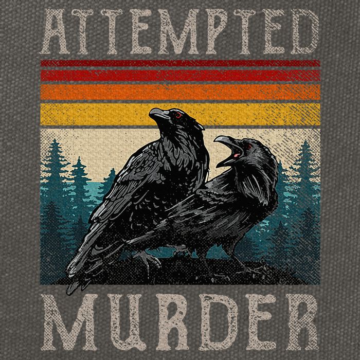 Attempted Murder Crows Cotton Canvas Backpack