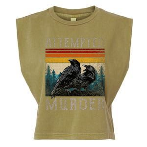 Attempted Murder Crows Garment-Dyed Women's Muscle Tee