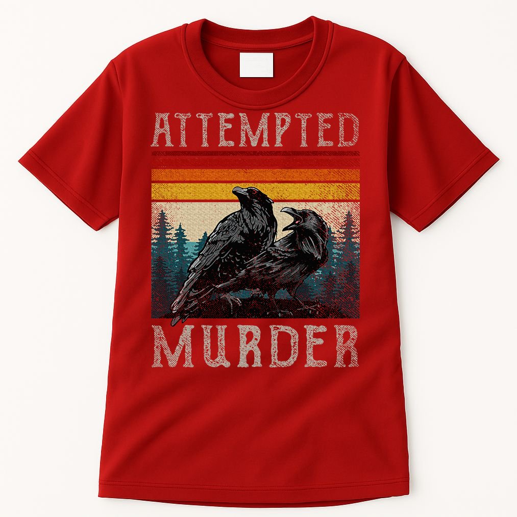 Attempted Murder Crows Tall T-Shirt | TeeShirtPalace Attempted Murder Crows Tall T-Shirt | TeeShirtPalace