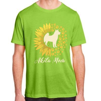 Akita Mom Dog Mom Sunflower American Akita Inu Gift Adult ChromaSoft Performance T-Shirt