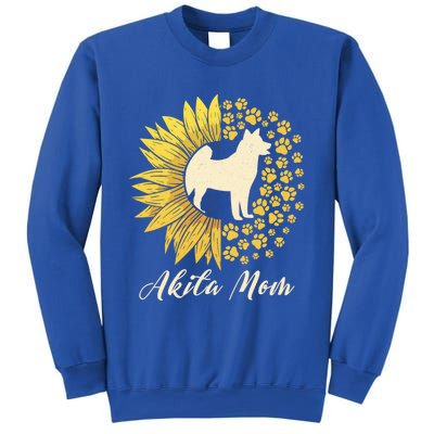 Akita Mom Dog Mom Sunflower American Akita Inu Gift Sweatshirt