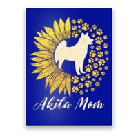 Akita Mom Dog Mom Sunflower American Akita Inu Gift Poster