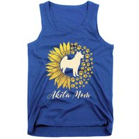 Akita Mom Dog Mom Sunflower American Akita Inu Gift Tank Top