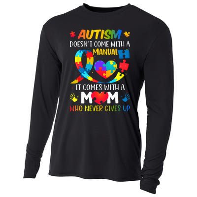 Autism Mom Doesnt Come With A Manual Women Autism Awareness Cooling Performance Long Sleeve Crew