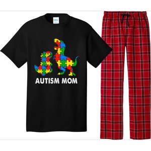 Autism Mom Dinosaur Lovers Dino Mommy Mama Autism Awareness Funny Gift Pajama Set