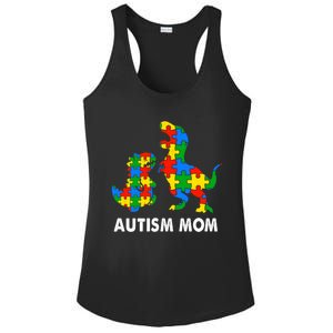 Autism Mom Dinosaur Lovers Dino Mommy Mama Autism Awareness Funny Gift Ladies PosiCharge Competitor Racerback Tank