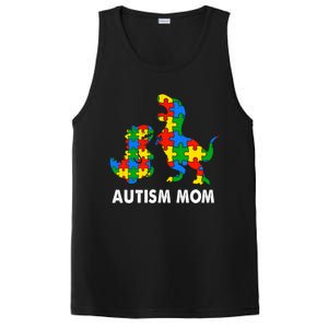 Autism Mom Dinosaur Lovers Dino Mommy Mama Autism Awareness Funny Gift PosiCharge Competitor Tank