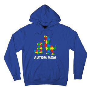 Autism Mom Dinosaur Lovers Dino Mommy Mama Autism Awareness Funny Gift Hoodie