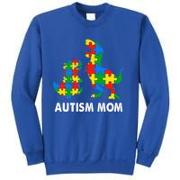 Autism Mom Dinosaur Lovers Dino Mommy Mama Autism Awareness Funny Gift Sweatshirt