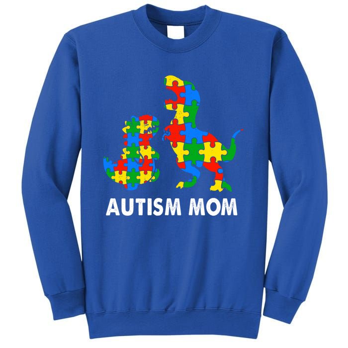 Autism Mom Dinosaur Lovers Dino Mommy Mama Autism Awareness Funny Gift Sweatshirt