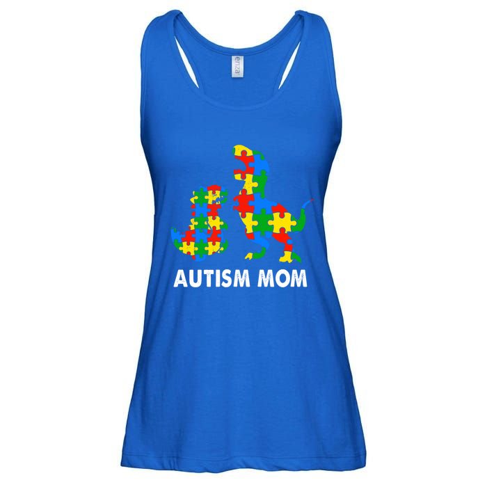 Autism Mom Dinosaur Lovers Dino Mommy Mama Autism Awareness Funny Gift Ladies Essential Flowy Tank