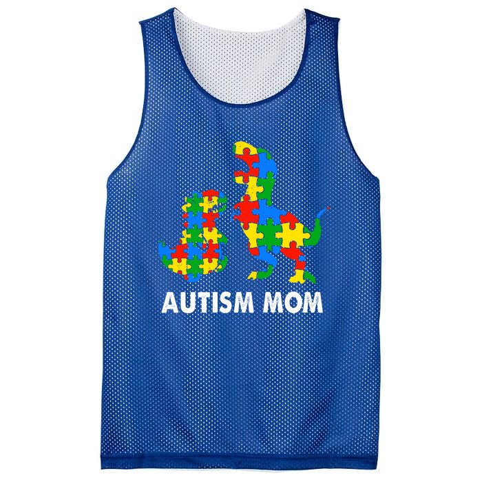 Autism Mom Dinosaur Lovers Dino Mommy Mama Autism Awareness Funny Gift Mesh Reversible Basketball Jersey Tank