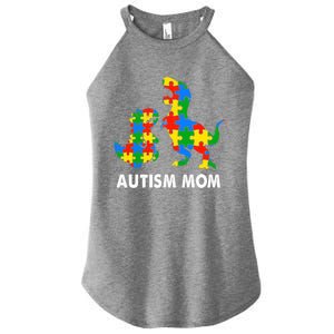 Autism Mom Dinosaur Lovers Dino Mommy Mama Autism Awareness Funny Gift Women's Perfect Tri Rocker Tank