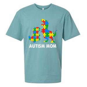 Autism Mom Dinosaur Lovers Dino Mommy Mama Autism Awareness Funny Gift Sueded Cloud Jersey T-Shirt