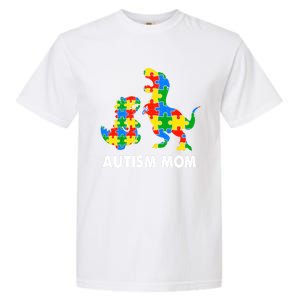 Autism Mom Dinosaur Lovers Dino Mommy Mama Autism Awareness Funny Gift Garment-Dyed Heavyweight T-Shirt