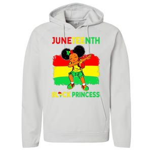 Afro Melanin Dabbing Girl Black Princess Juneteenth Performance Fleece Hoodie