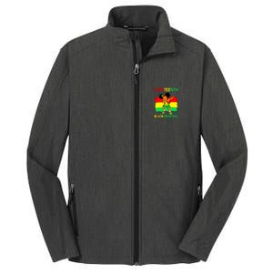 Afro Melanin Dabbing Girl Black Princess Juneteenth Core Soft Shell Jacket