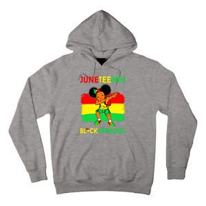 Afro Melanin Dabbing Girl Black Princess Juneteenth Tall Hoodie