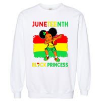 Afro Melanin Dabbing Girl Black Princess Juneteenth Garment-Dyed Sweatshirt