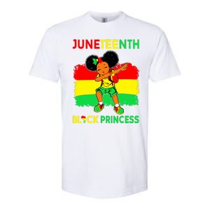 Afro Melanin Dabbing Girl Black Princess Juneteenth Softstyle CVC T-Shirt