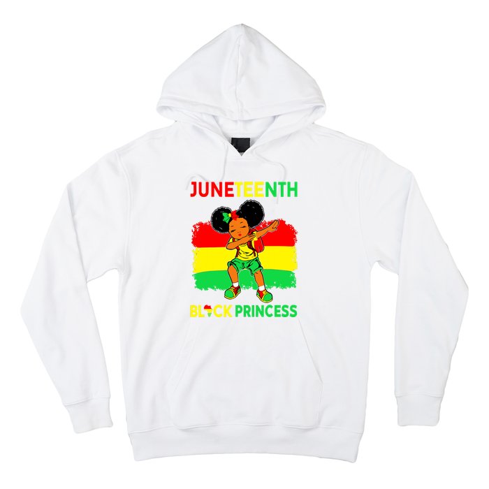 Afro Melanin Dabbing Girl Black Princess Juneteenth Hoodie