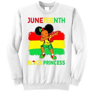 Afro Melanin Dabbing Girl Black Princess Juneteenth Sweatshirt