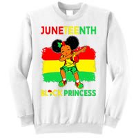 Afro Melanin Dabbing Girl Black Princess Juneteenth Sweatshirt