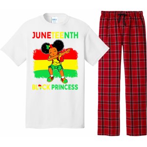 Afro Melanin Dabbing Girl Black Princess Juneteenth Pajama Set