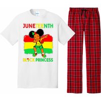 Afro Melanin Dabbing Girl Black Princess Juneteenth Pajama Set