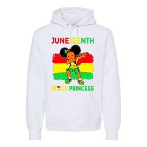 Afro Melanin Dabbing Girl Black Princess Juneteenth Premium Hoodie