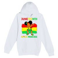 Afro Melanin Dabbing Girl Black Princess Juneteenth Premium Pullover Hoodie