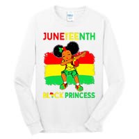 Afro Melanin Dabbing Girl Black Princess Juneteenth Tall Long Sleeve T-Shirt