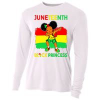 Afro Melanin Dabbing Girl Black Princess Juneteenth Cooling Performance Long Sleeve Crew