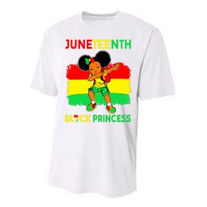 Afro Melanin Dabbing Girl Black Princess Juneteenth Performance Sprint T-Shirt