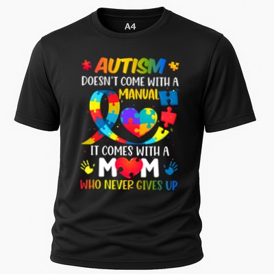 Autism Mom Doesn't Come With A Ual Autism Awareness Great Gift Performance Shirt