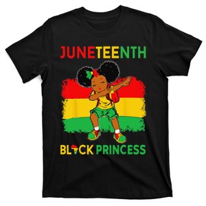 Afro melanin Dabbing Black Princess Juneteenth T-Shirt