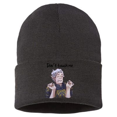 Astarion Meme DonT Touch Me Game Lover Gamer Sustainable Knit Beanie