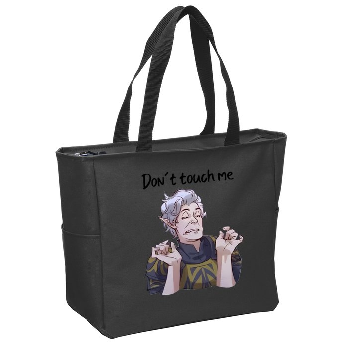 Astarion Meme DonT Touch Me Game Lover Gamer Zip Tote Bag
