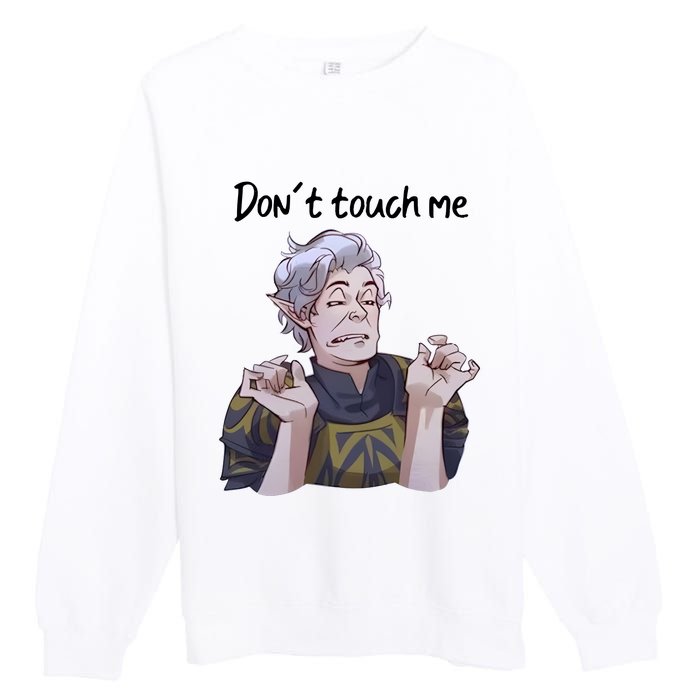 Astarion Meme DonT Touch Me Game Lover Gamer Premium Crewneck Sweatshirt