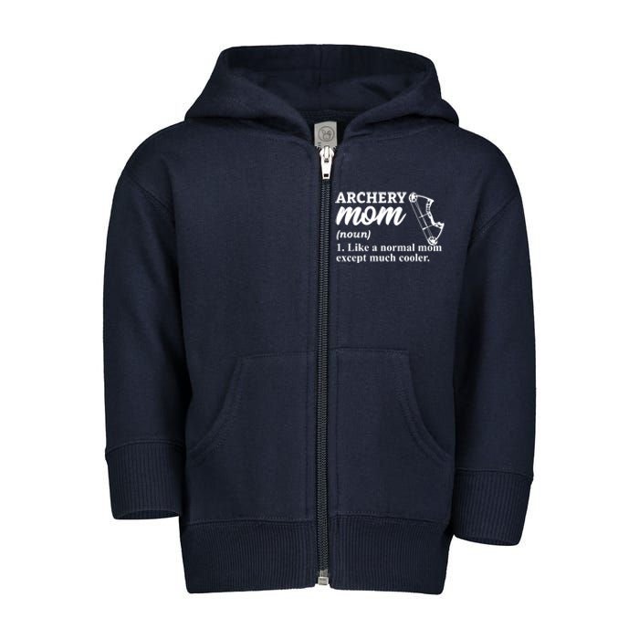 Archery Mom Definition Arrow Bow Hunting Toddler Zip Fleece Hoodie